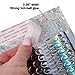 Amiff Holographic Metallic Bubble Mailers, 5 x 9 Inches. Pack of 25 Padded Envelopes Waterproof. Opaque Metallic Bubble Envelope Mailer Self-Seal. Waterproof Padded Shipping Envelopes for Gifts