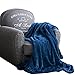 Luxury Collection Microplush Flannel Fleece Blanket | Ultra Soft 380 GSM Lightweight All-Season Anti-Static Throw/Blanket for Sofa Couch Bed (Throw (50'' x 60''), Navy Blue)