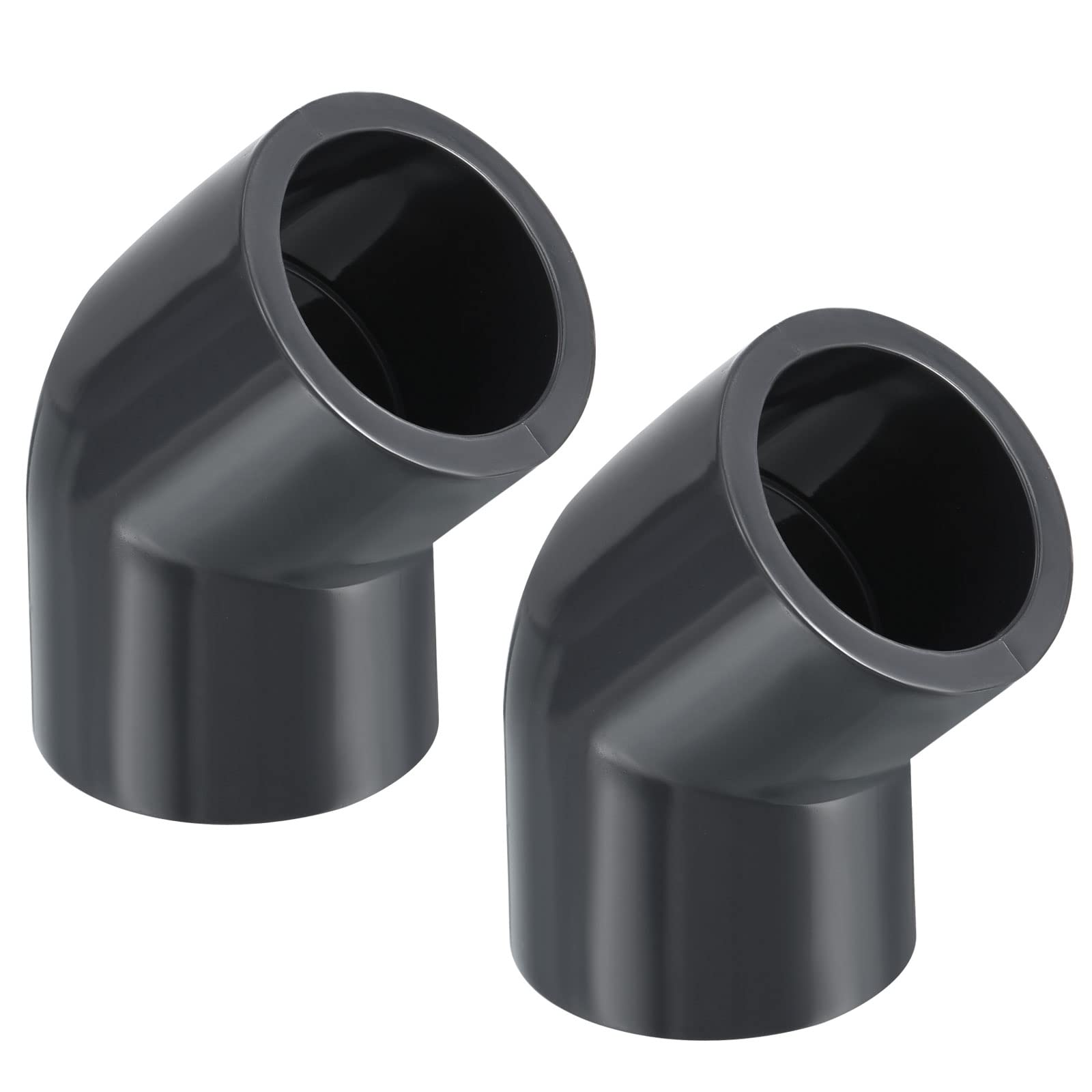 PATIKIL UPVC Pipe Fitting, 2 Pack 45 Degree Elbow Pipe Adapter 25mm 3/4" Slip Socket Coupling Connector