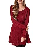 Milkuu Women's Knitted Long Sleeve Fall Tunic Dress