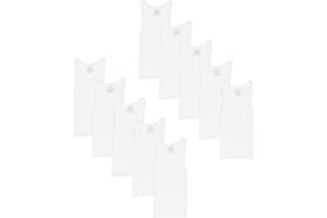 Hanes Boys’ Tank Cotton Undershirt, EcoSmart, 10 Pack, White