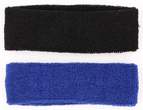 image for LeBeila Sweat Headbands For Men – 5PK Sweatbands Cotton Headwrap For
