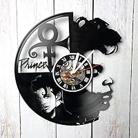 SokolartUA Prince Pop Music Wall Clock Made of Vinyl Record - Decor Original Design - Great Gifts idea for Birthday, Wedding, Anniversary, Women, Men, Friends, Girlfriend Boyfriend and Teens