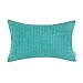 CaliTime Cozy Pillow Cover Case for Couch Sofa Bed Comfortable Supersoft Corduroy Corn Striped Both Sides 12 X 20 Inches Turquoise