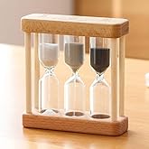 Wooden 1/3/5 Minute Sand Glass Hourglass Timer Clock Home Decor Kitchen Tools Gift for Childern Simple Style Timers