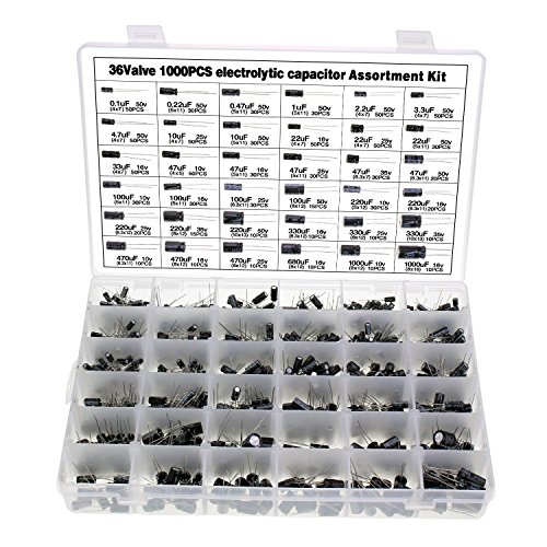 Wimas 36Value 1000pcs Electrolytic Capacitor Assortment Box Kit Range 0.1uF－1000uF (36Value 1000pcs) - Thumbnail 6