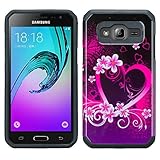 Galaxy J3 Case, Galaxy Sky, Galaxy Express Prime, Galaxy Sol, Galaxy Amp Prime [Shock/Impact Resistant] Hybrid Dual Layer Defender Protective Case Cover for Samsung Galaxy J3 /J3 V, Hot Pink Sensation
