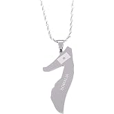 Stainless Steel Silver Color Somalia Map Pendant Necklace Fashion Somali Country Maps Jewelry