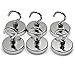 CMS MAGNETICS - (6-Pack 32mm Ceramic Hooks Silver 5-Pound Sheer and 13-Pound Pull Force Rating, Strong Magnet Hooks for Office, Refrigerator, Magnetic Board, Closets