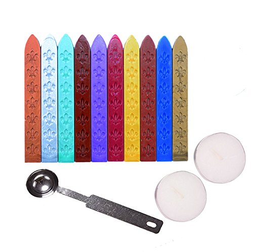 Aokbean 10pcs colors flower antique carved wax sealing …
