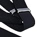 GoTEK Mens Suspenders X Back 2 inch Adjustable Elastic Suspenders - Solid Straight Clip Suspender for Men