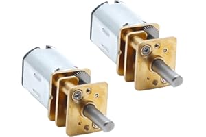 Augiimor 2PCS DC 6V 1000RPM Speed Reduction Motor N20 3mm Shaft Mini Metal Gearwheel Gear Motor with Full Metal Gearbox Micro Motor