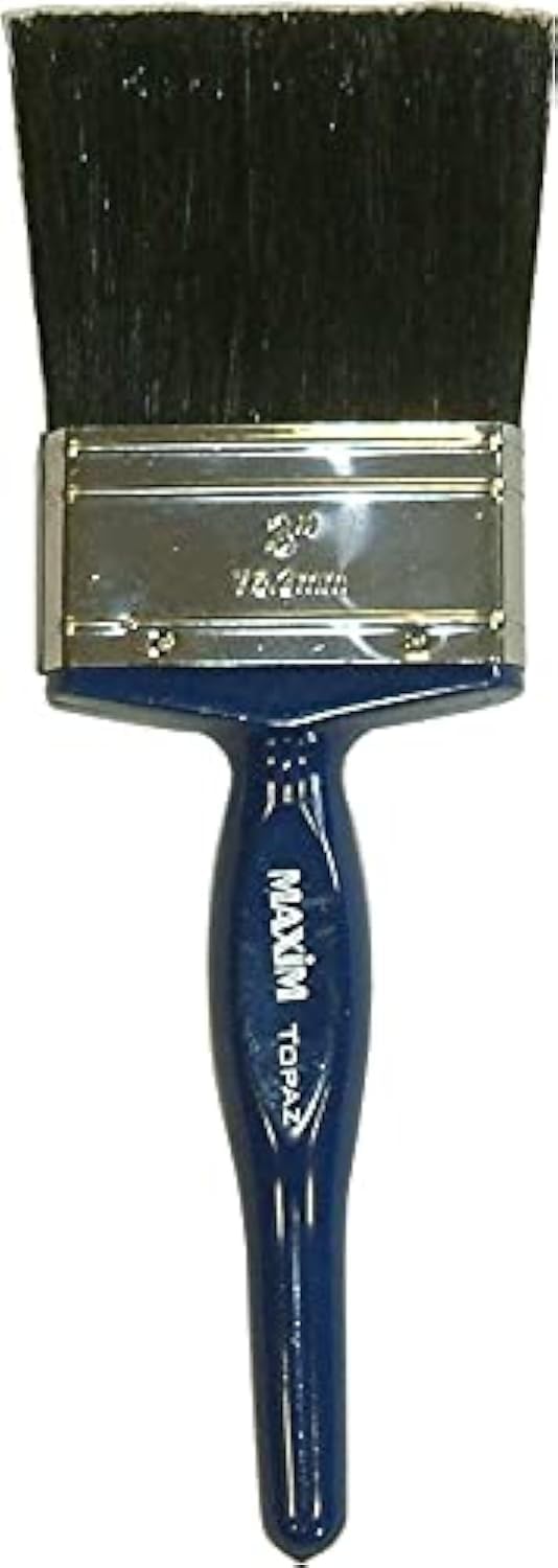 Maxim Topaz SYNTHETIC BRISTLE PAINTBRUSH - Suitable for All Paints, No Breaking-In Required, American Style Handle for Comfortable Grip - 100mm (4")