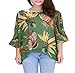 Zeagoo Women's Bohemian Style Batwing Sleeve Chiffon Beach Loose Shirt (One Size)