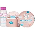Megababe Sweat Absorbing 2-Piece Bundle - Body Dust Powder 6 oz & Dust Puff | Sweat-Absorbing, Talc-Free