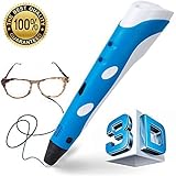 Manve Intelligent 3D Printing Pen, 3D Drawing Model Making Doodle Arts & Crafts Drawing, Stimulate childrens’ creativity,  improve spatial thinking ability.(Send ABS Fibrous Material)