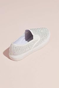 crystal studded slip on sneakers