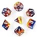 Polyhedral DND Dice Sets D&D Dice for Dungeons & Dragons Pathfinder Table Gaming Dice Collections with Bags (Burning Cloud Dice)