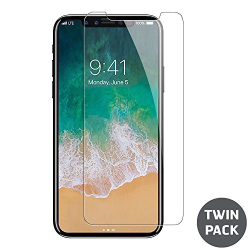 Iphone x screen protector - case compatible / friendly - tempered…