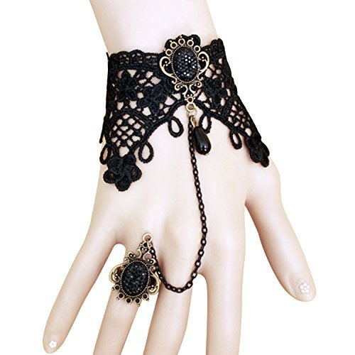 Hip Mall Handcraft Victorian Lace Slave Bracelet Ring Decoration