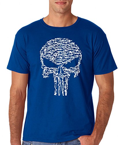 AW Fashion's American Punisher - AR15 - Ak47 … Skull Of Guns Premium Men's T-Shirt (Large, Royal Blue)