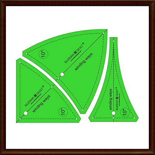 Silesian Quilt Template for Patchwork - Winding Ways 10 inches