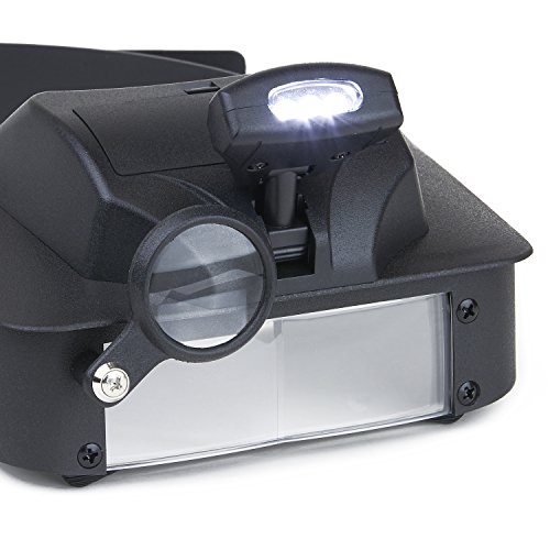 Carson LumiVisor Head Magnifier - Head Visor with LED Lighted Magnifier (2x/3x/5x/6x) (LV-10) - Image 3