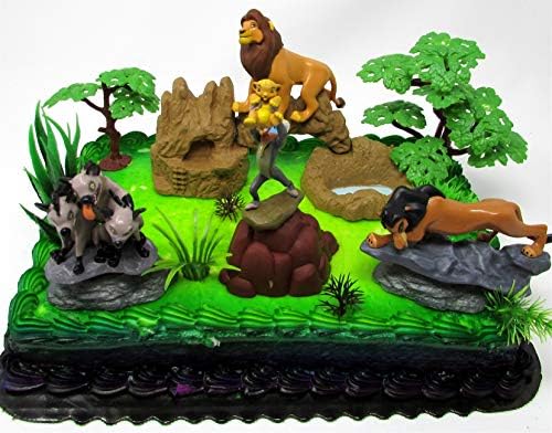 Lion King Birthday Cake Topper Set Featuring Lion King Figures And Decorative Themed Accessories Amazon Ae