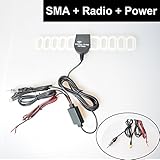 E-KYLIN Car Automobile TV Radio FM Antenna Signal Amplifier Booster Digital TV DVBT ATSC ISDB Analog for Car Dash DVD GPS Car Stereos Head unit - SMA + Raido Plug