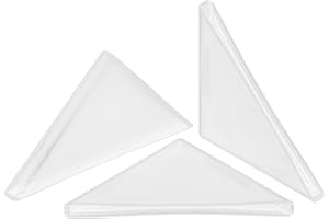 uxcell 20Pcs Plastic Corner Protectors 2x50mm Right Angle Shape Glass Corner Guards Cushion for Corner Protection of Glass, M