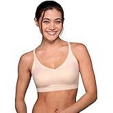 Floatley Cozy Adjustable Scoop Neck Plunge Convertible Bra Comfort Wirefree Seamless Bra with Embedded Pad for Women