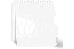 MOONFUN Long Hexagon Peel and Stick Tiles Backsplash,10 Sheets 3D Self Adhesive Wall Tile Back Splash 12 x 12 Inch for Kitchen,Bathroom (White)