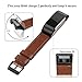 SWEES Leather Bands Compatible with Fitbit Charge 2, Genuine Leather Replacement Large (6.4