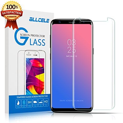 Galaxy S8 Plus Screen Protector S8 Plus Tempered Glass 9H Hardness [Easy To Install] Anti- Scratch Anti-Fingerprint Bubble Free [Case Friendly] HD Clear Cover Film for Samsung Galaxy S8+ Plus ALLCELE