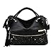 Qianle Fashion Sexy Leopard Print/ Black Bag Paillette Shoulder Bags Handbags for Women