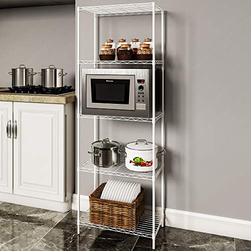 HOMEFORT 5Tier Wire Shelving 5 Shelves Unit Metal Storage Rack Durable Organizer Perfect for
