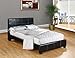 Black Home Life Leather Platform Bed with Slats Full - Complete Bed 5 Year Warranty Included