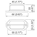 csslyzl 2Pcs 12V Trailer LED License Plate Tag Light or Convenience Courtesy Door Step Lamp Taillight for Trailer Truck SUV RV Boat