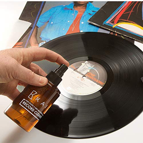 Vinyl Record Cleaning Kit by KAIU - 5-in-1 Record Cleaning Solution, Stylus Cleaner, Carbon and Velvet Brush & Microfiber Cloth – Premium LP Maintenance Set to Keep Your Vinyl Records Like New