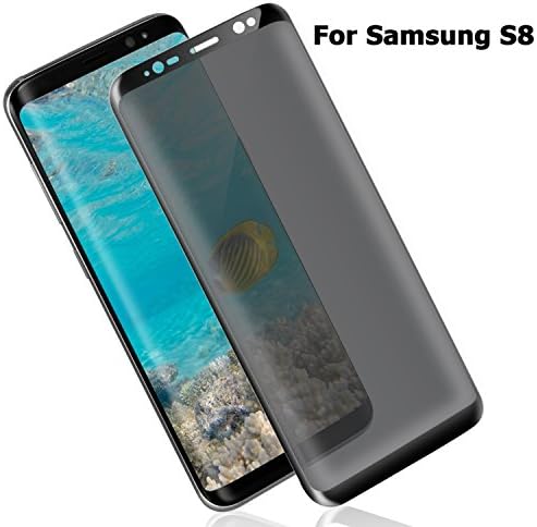 Galaxy S8 Privacy Screen Protectors Anti-fingerprint Ying ze Tempered Glass Screen Protector for Samsung Galaxy S8 Black