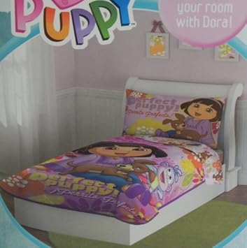 Amazon Com Dora Perfect Puppy Toddler Bedding Set Baby