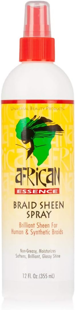African Essence Braid Sheen Spray 355ml Moisturizing Conditioning Anti-Itch