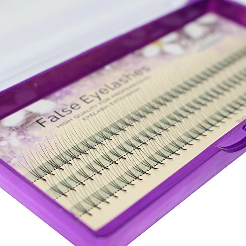 Scala Thickness 0.1mm C Curl 3 Root 105PCS Individual Lashes Black False Eyelash Natural Long Cluster Extension Makeup Beauty Health Makeup Fake Eyelashes (8mm)