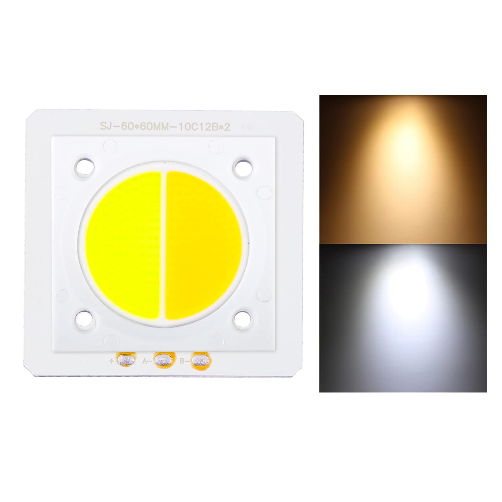 100W (Warm White 3200K+Cold White 6500K) Double Color Led SMD COB Integrated Light Source, Led Beads, Led Chip, Led Lamp Bulb for LED Stage Lights