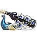 A.B Crew Creative Metal Iron Wine Rack Single Wine Bottle Holder Home Decor(Peacock)