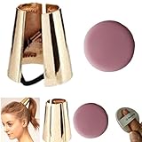 Punk Ponytail Holder Metal Opened Circle Cuff Golden Hair Band By U-Beauty