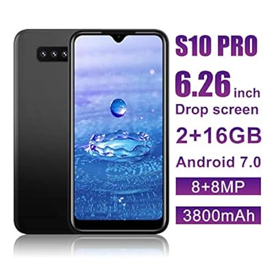 Unlocked Cell Phone, s10pro 3G (WCDMA:850/2100) Android Smartphone, 6.26inch IPS Full-Screen, Dual SIM,2GB RAM 16GB ROM, Android 7.0 MTK6580 Quad Core,3800mAh(Apply to T-Mobile)