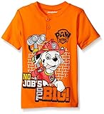 Nickelodeon Little Boys' Toddler Paw Patrol Short Sleeve Character T-Shirt, Orange, 5