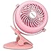 OPOLAR Rechargeable Clip and Desk Fan, Upgraded LG 2200mAh Battery, USB or Battery Powered, 3 Speeds, Free Adjustable Head, Small Personal 5.5 Inch Frame Black Fan for Baby Stroller(Pink)