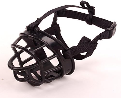 Umysky Soft Basket Dog Muzzle,Adjustable Breathable Safety Mouth Dog Muzzle for Small Medium Large Dogs. Biting Barking Chewing Training. (Size:2(Snout 8-10"), Black)